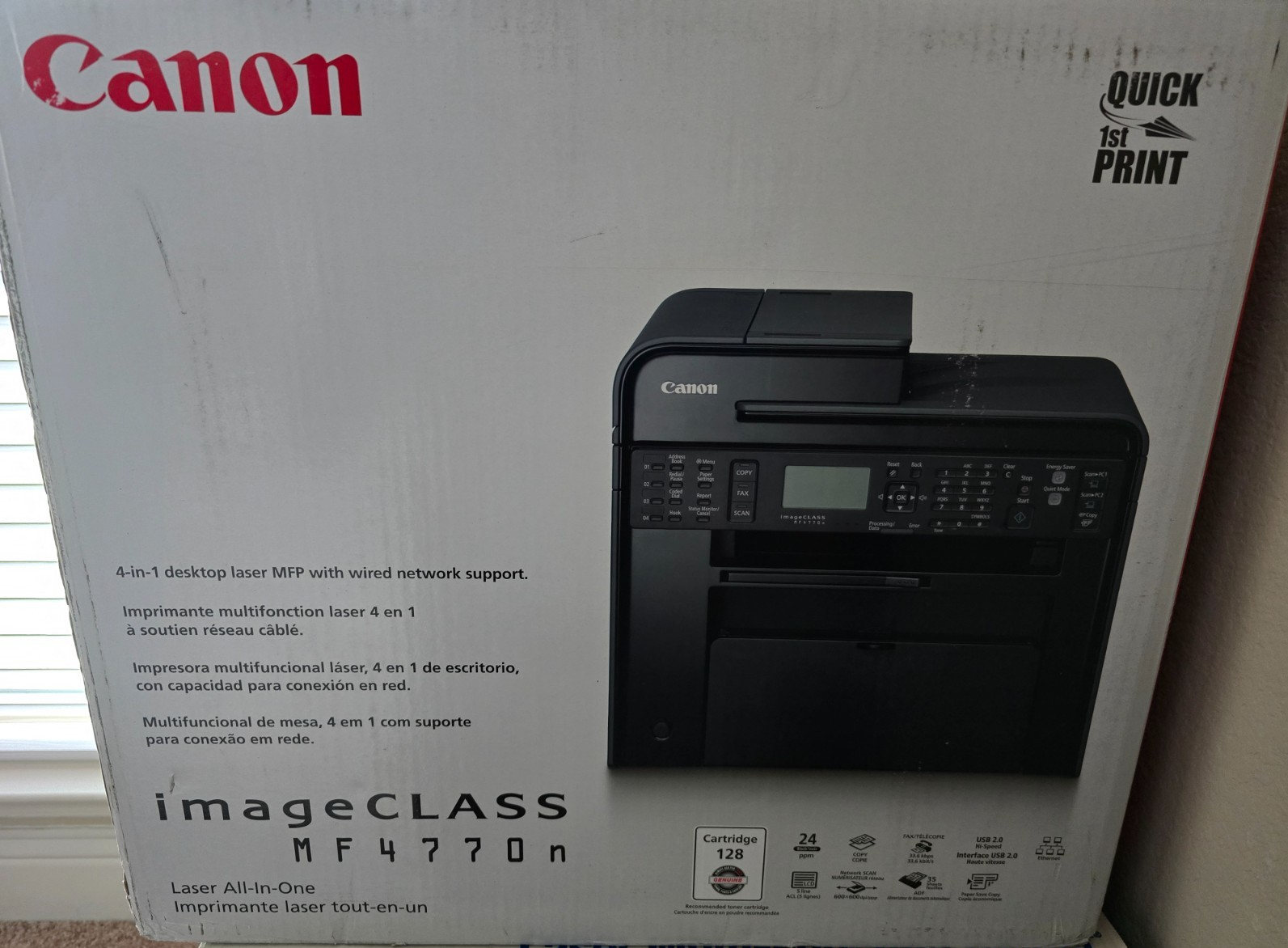 Canon imageCLASS MF4770n All-In-One Laser Printer - BRAND