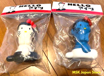 Punk Drunkers Hello Kitty Aitsu Set Blue White Soft Vinyl Figure 
