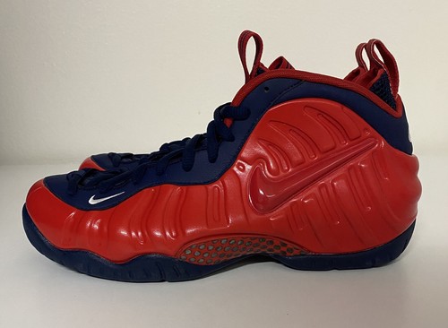 crimson navy white foamposite