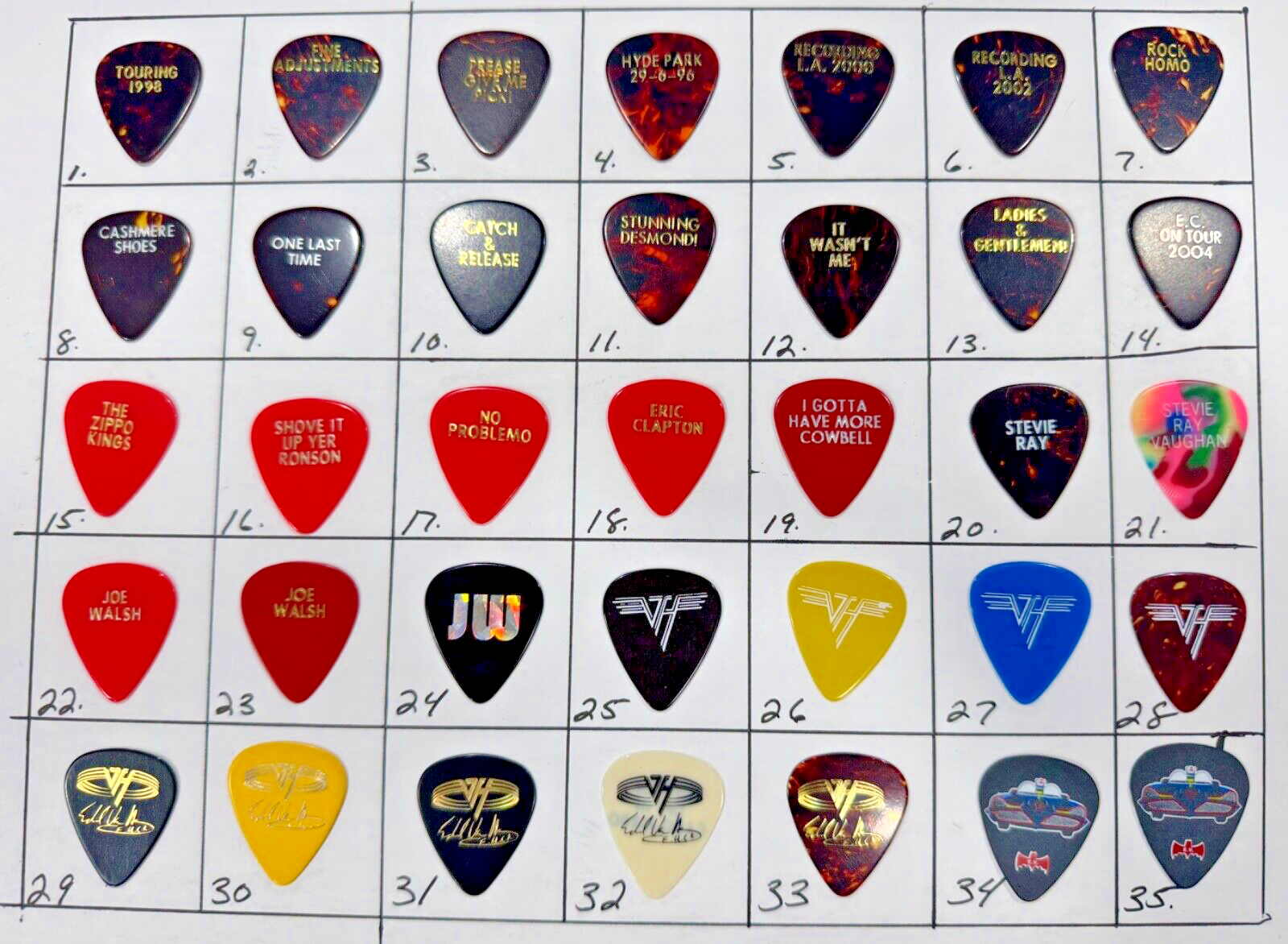 1998年 エリッククラプトン U.S.Tour ギターピック
