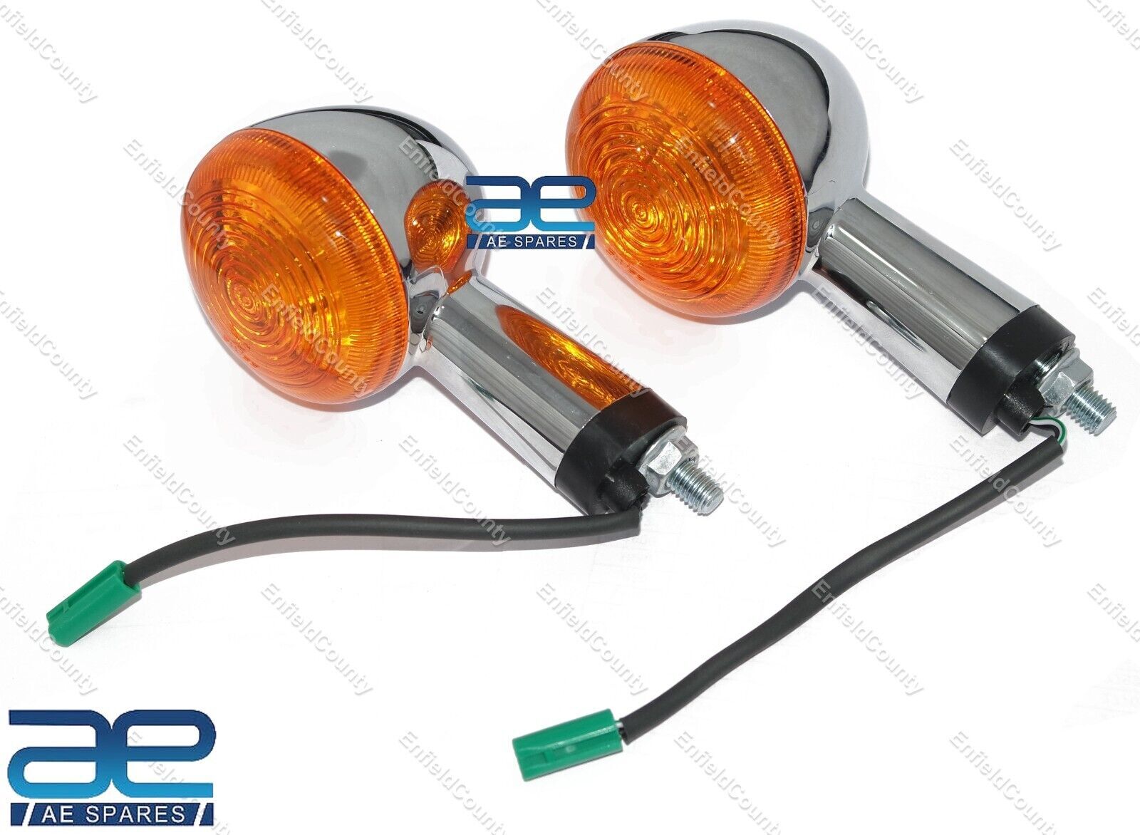 For Royal Enfield Meteor 350 New Classic 350 Reborn Indicator Pair Chrome
