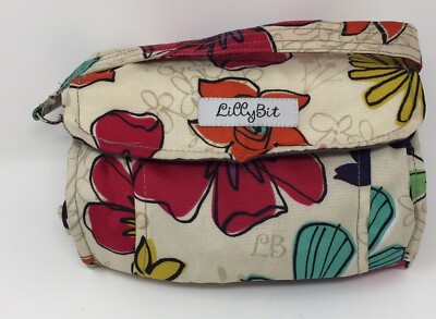 NEW LILLY BIT Flower Print Makeup Clutch Bag Travel Baby Multi Purpose