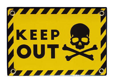 Warnschild 'Achtung, Hier Wohne Ich!' – Witziges PVC-Schild Für Garten Oder Haustür – 25,4 X 12,7 Cm