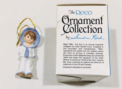 1988 Reco ''Billy'' Sandra Kuck Ceramic Ornament Collection First in Series