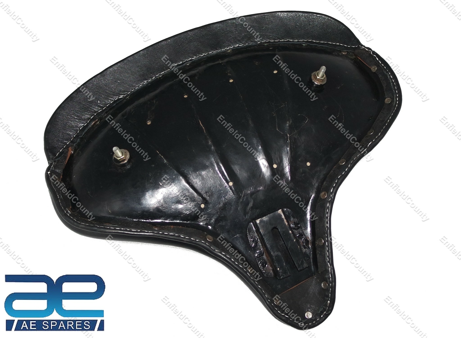 For HARLEY WLA WLC VL UL WL Knucklehead Genuine Leather Solo Seat Black  
