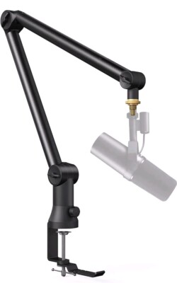 **Mic Arm Desk Mount(Longer)for Shure SM7B/MV7/Blue Yeti/Snowball/AT2020 Mic/Nan
