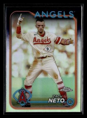 2024 Topps Chrome #123 Zach Neto Refractors Card Los Angeles