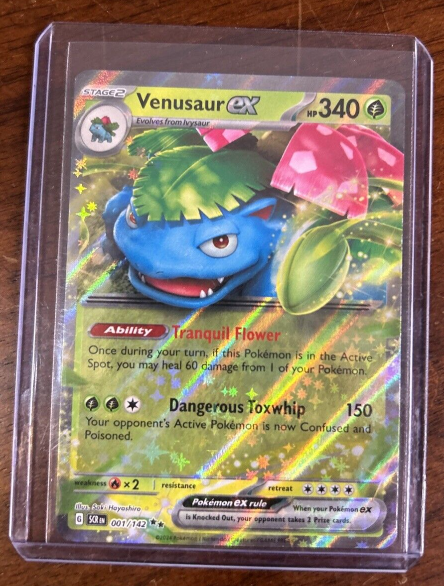 SR 海外版 英語版　Stellar Crown VENUSAUR Venusaur ex - 001/142 - Double Rare NM, English Pokemon