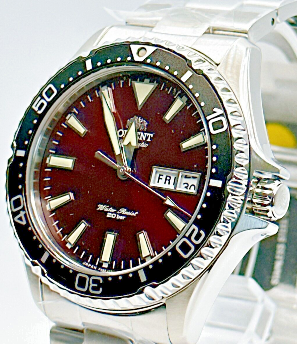 Pre-owned Orient Sports Diver Style Rn-aa0003r Red Dial Automatic Men's Watch Mechanical