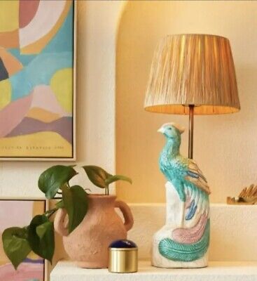 Peacock Table Lamp (Includes LED Light Bulb) Blue - Opalhouse  & Jungalow  NEW