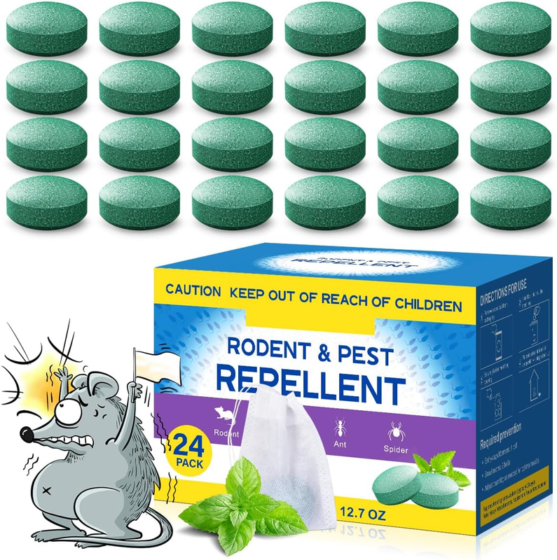 24 Pack Rodent Repellent Peppermint Oil Mice Deterrent Natural...