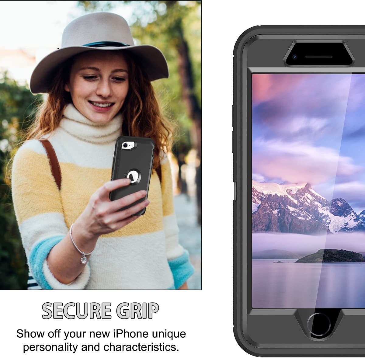 For iPhone SE 2020/2022 Shockproof Defender Case Cover w/ Belt Clip & Screen 