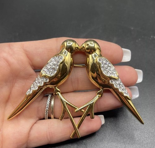 Givenchy Kissing Love Birds Vintage Brooch. Statement Pin | eBay