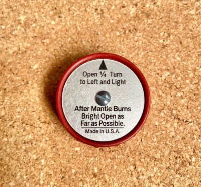 Coleman Lantern Red Valve Wheel Knob and Direction Disk 200A US.(Reproduction )