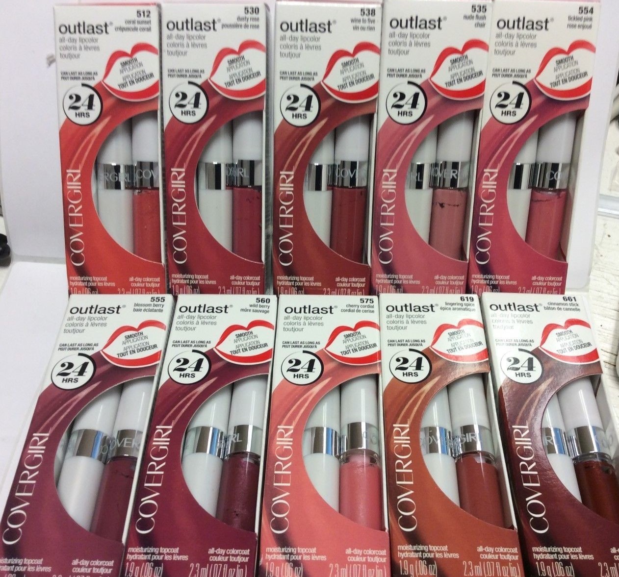 CoverGirl Outlast 24 Hr All-Day Lipcolor Lipstick YOU CHOOSE