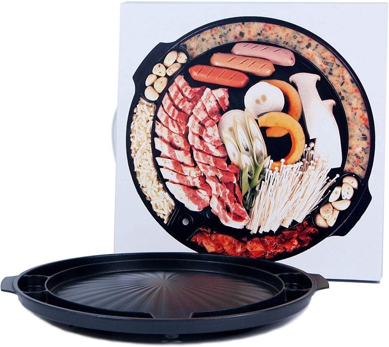 CookKing - Master Grill Pan Korean Traditional BBQ Pan - Black [Refurbished]