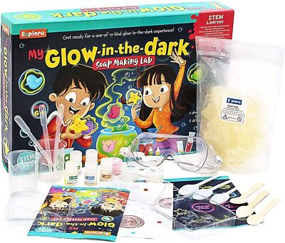 Explore STEM Learning Glow In Dark Soap Lab DIY Science Fun Kt