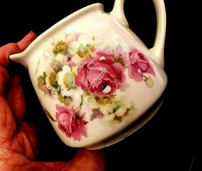 Sweet Basket Darling Pink Rosebud Garland Antique Aynsley Cake Basket
