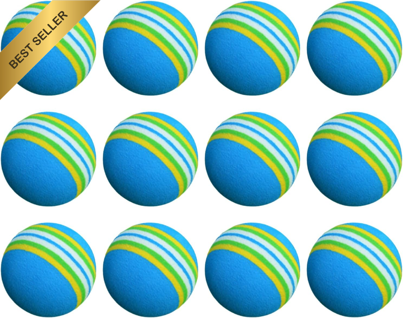 12-Pack Foam Golf Practice Balls, Lightweight Soft Sponge Balls for Indoor & Out