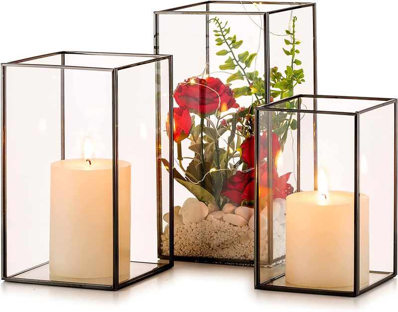 S - Glass Hurricane, Centerpiece Decor
