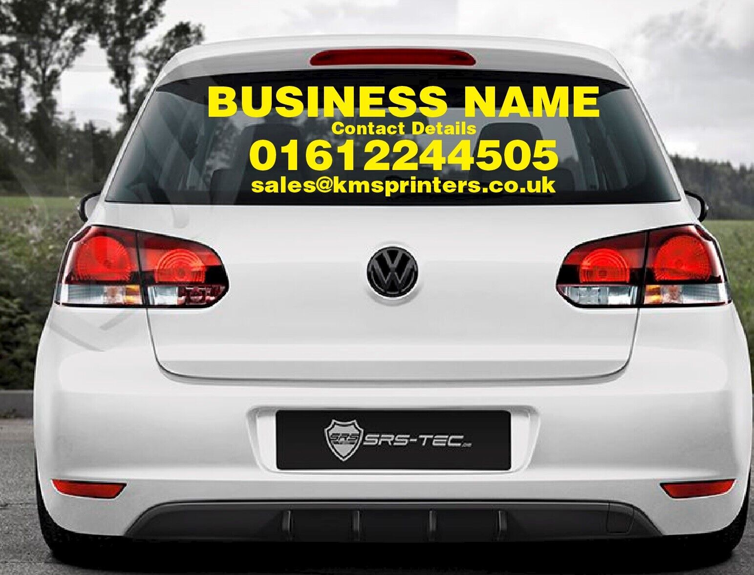 CAR Window Stickers Rear Advertising Vinyl Lettering Graphics Decals