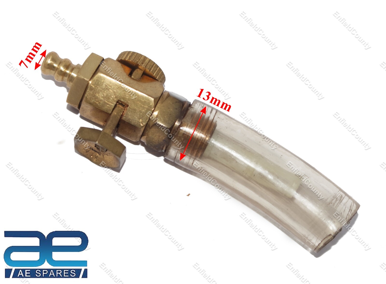For Norton Triumph BSA AJS Fuel Petrol Gas Tank Brass Tap Golden 
