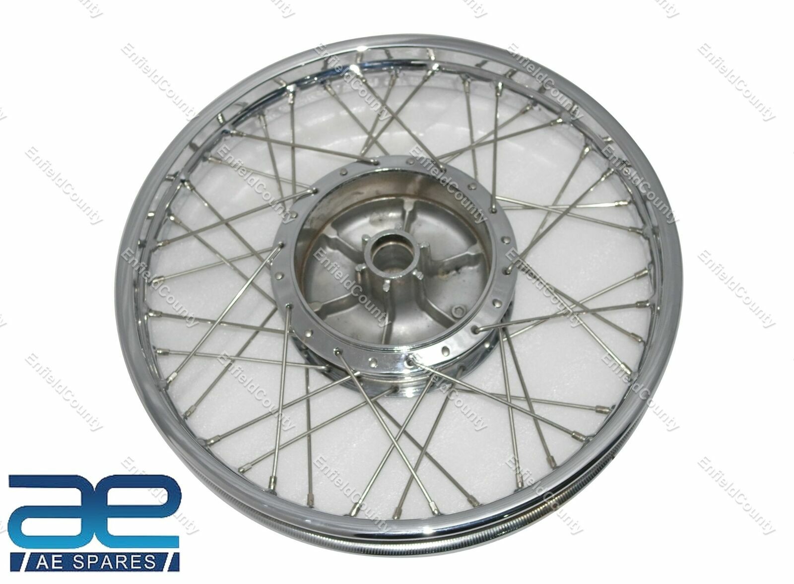 For Royal Enfield Classic 350 500 19" Front Wheel Rim Chrome With Hub & 40 SS Spokes  