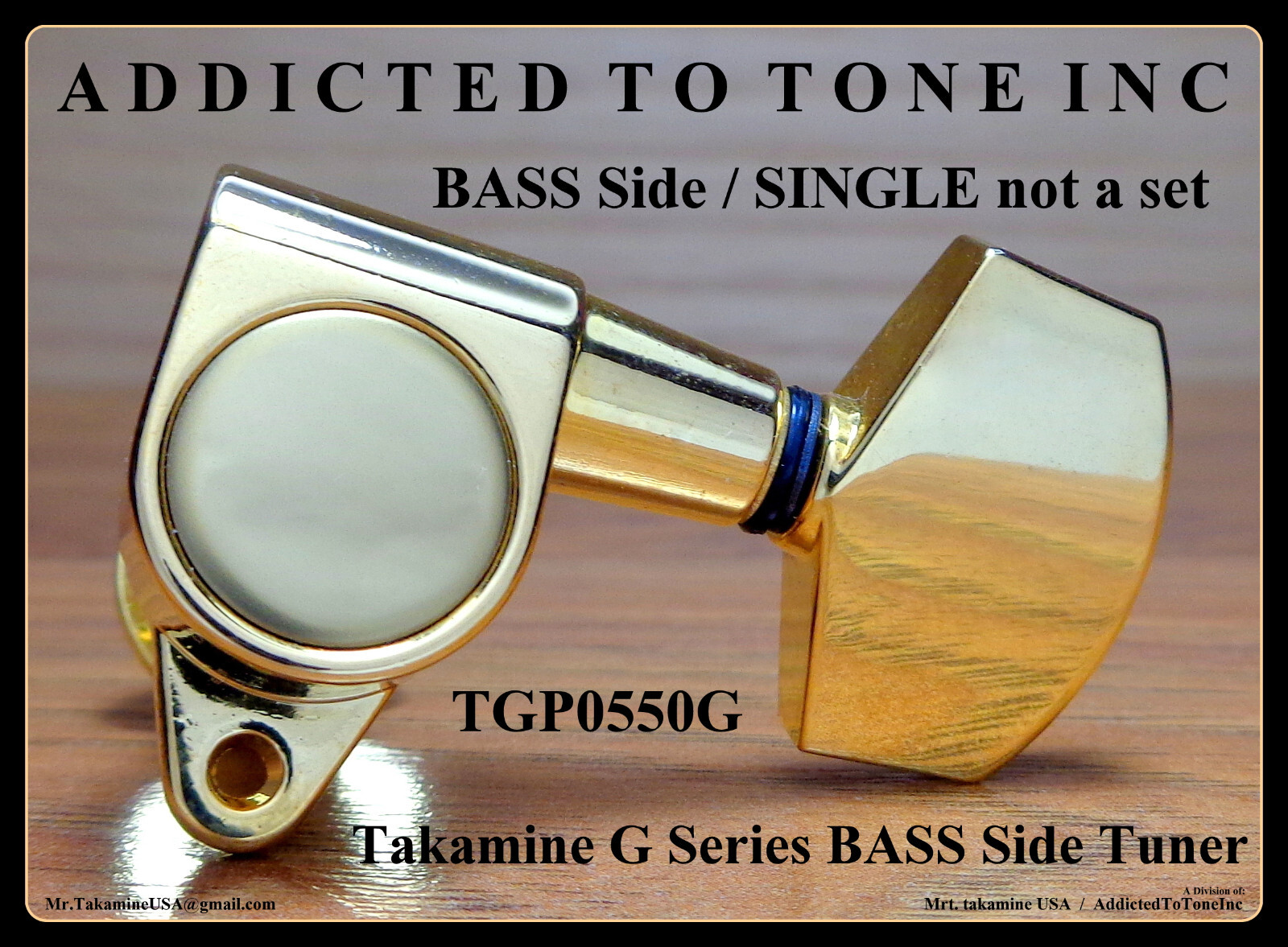 Takamine G Series BASS Side GOLD Tuner / TGP0550G / OEM