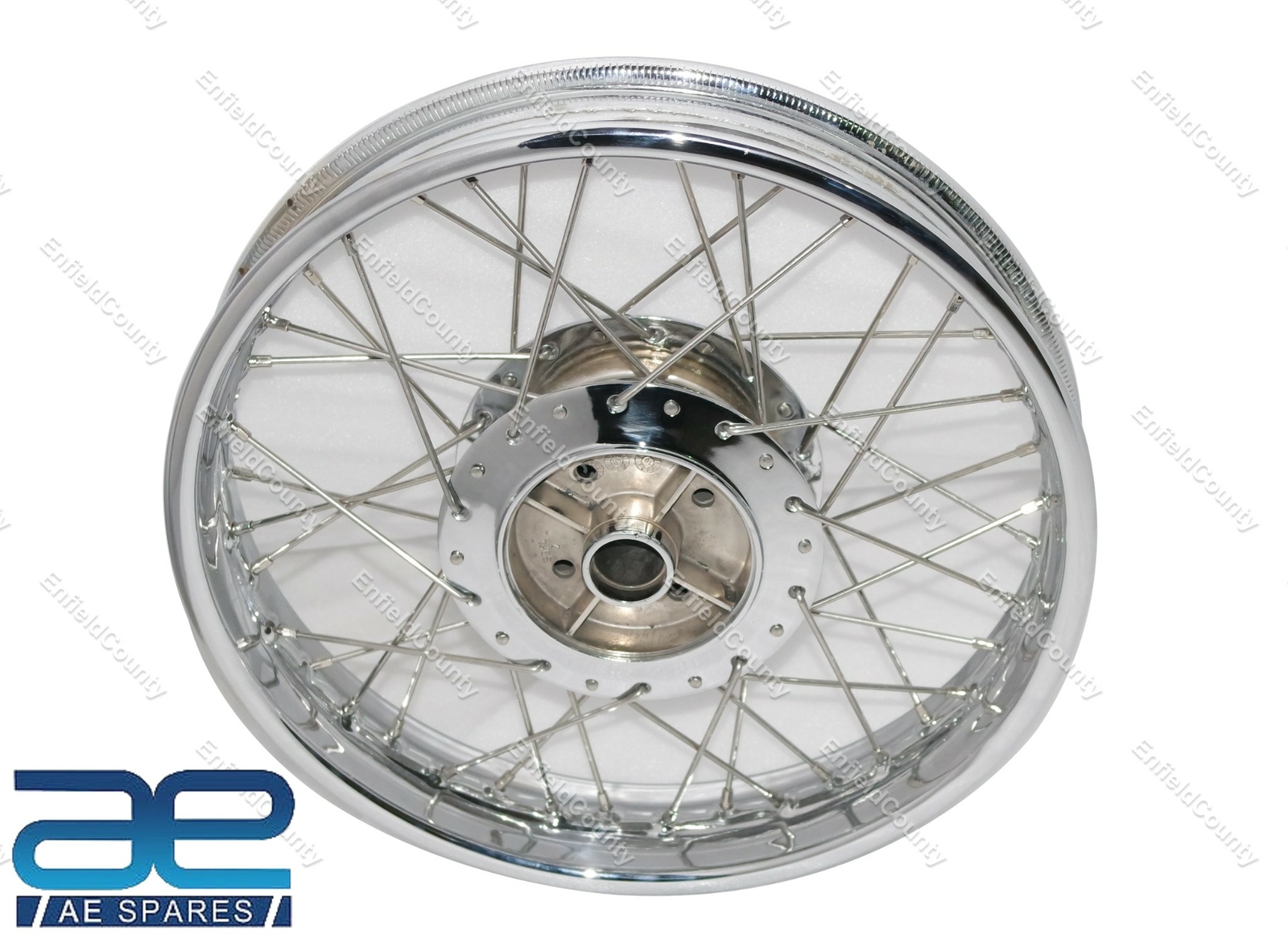 For Royal Enfield Classic 19" Rear Wheel Rim Chrome With Hub & 40 SS Spokes 
