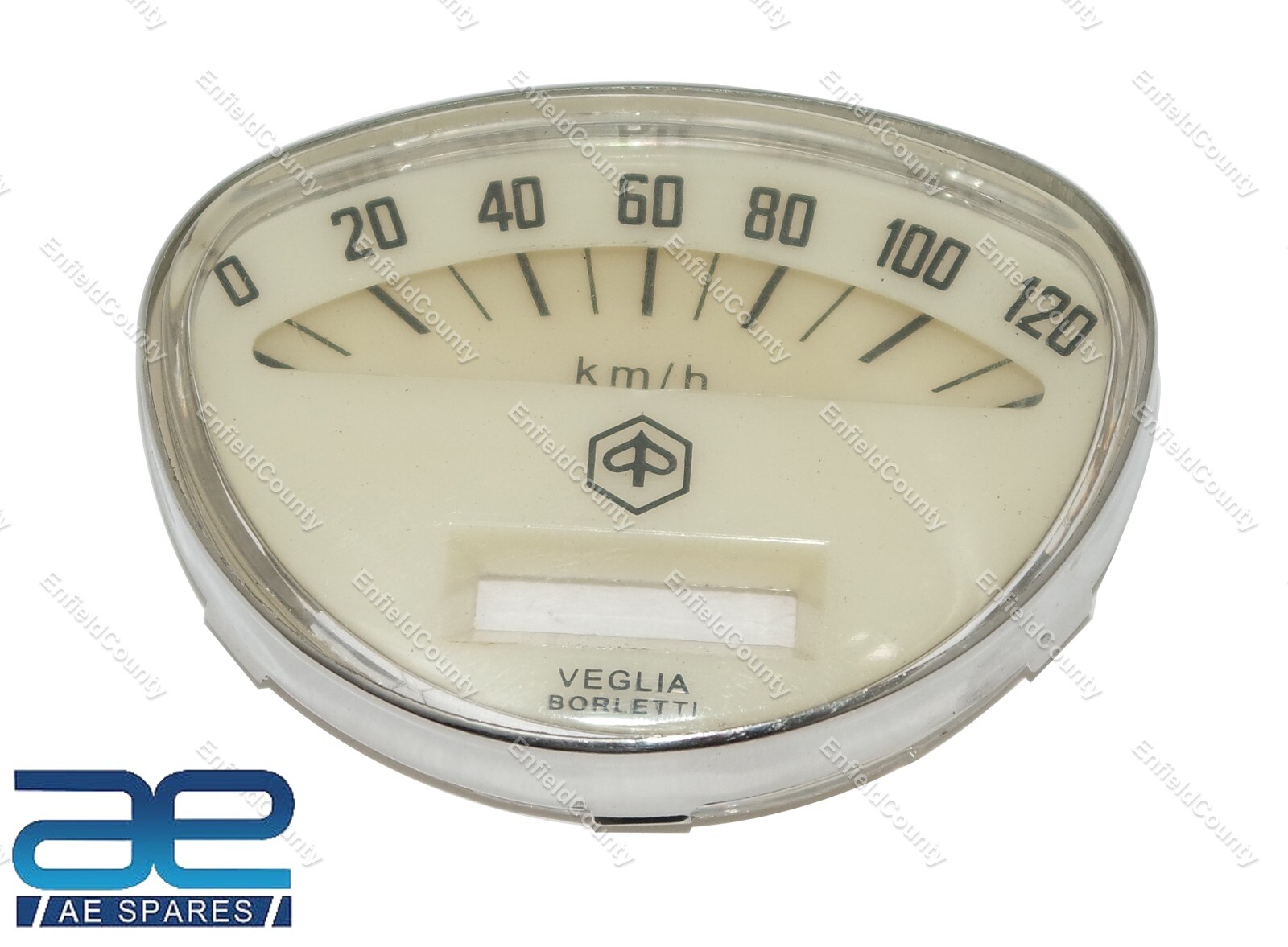 Vespa Rally Speedometer Face Kit 0-120 Kmh With Piaggio Logo  
