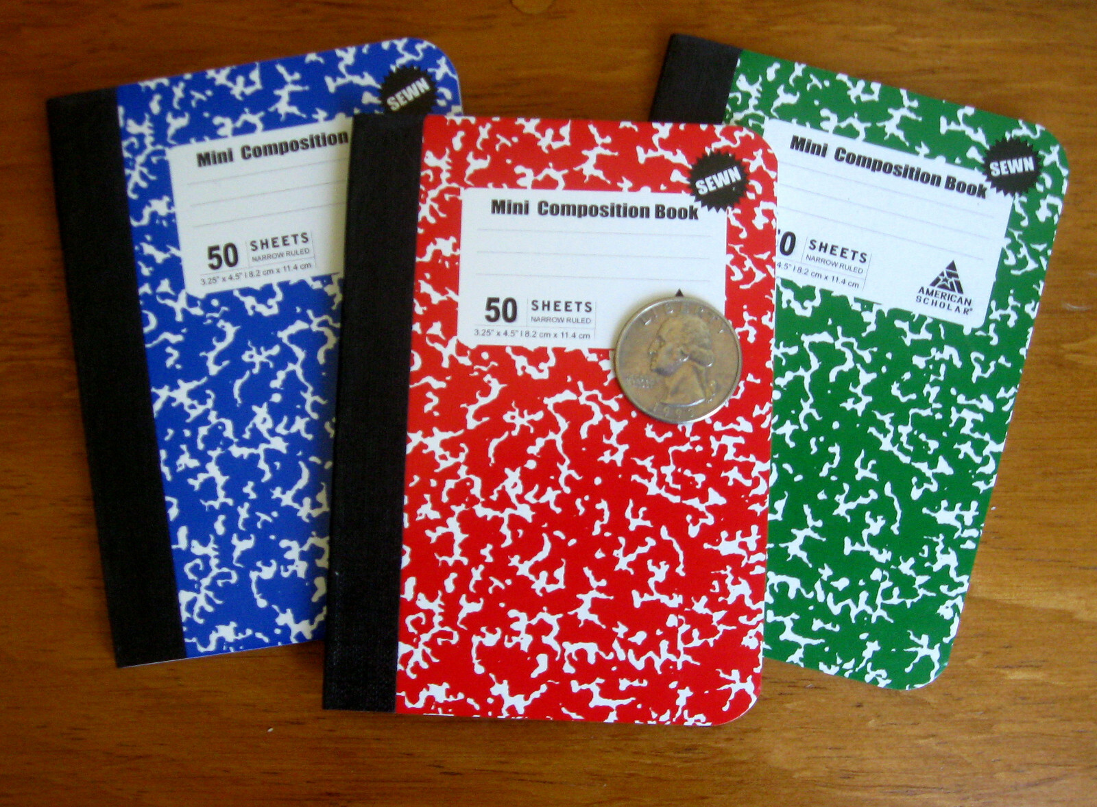 3 Mini Pocket Notebooks Small Composition Great for Tiny Travel Note Lined Paper