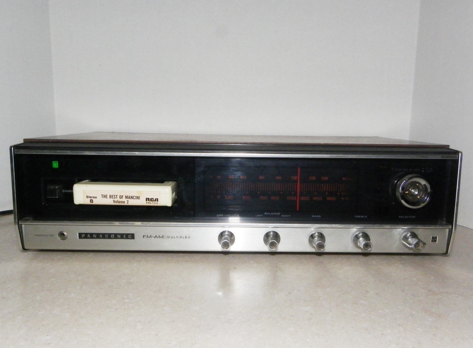 Vintage PANASONIC RE-7800 AM/FM stereo receiver with 8 Track