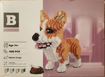 Block Center Welsh Corgi construction toy  3D Dog Puzzle. NEW