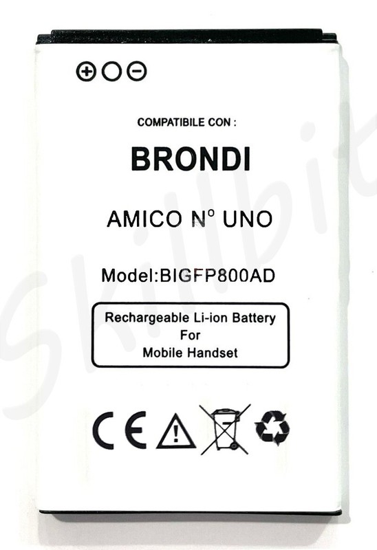 Batteria Per Brondi Amico N. 1 N.1 N1 Num Numero Uno Bl-11at Bigfp800ad 1100 Mah
