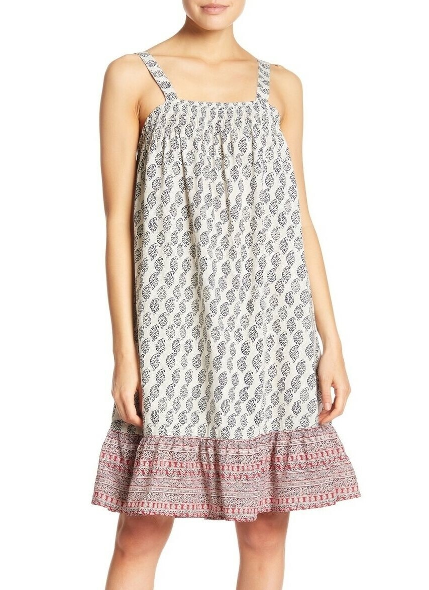 BeachLunchLounge Women's Lila Square Neck Tank Ivory Dress Sz. S/P 151909