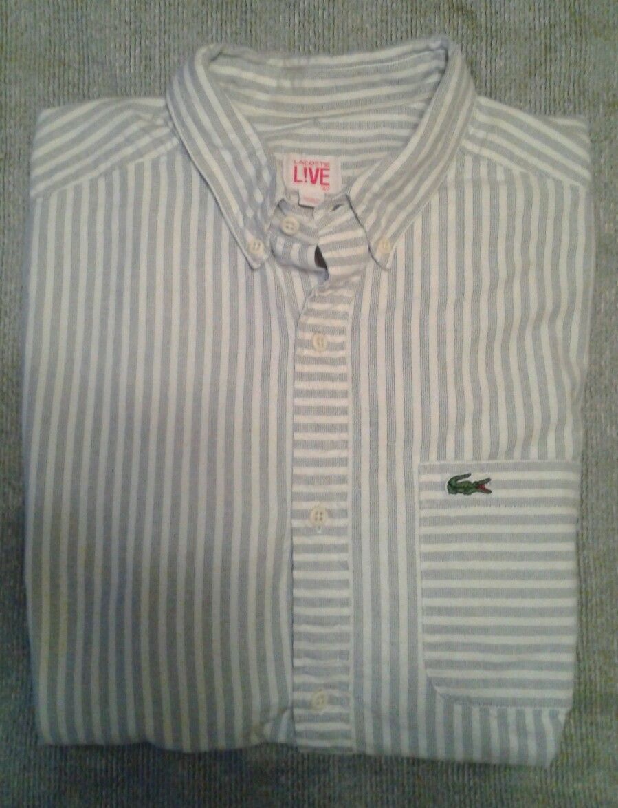 Camisas sociais masculinas listradas femininas Lacoste