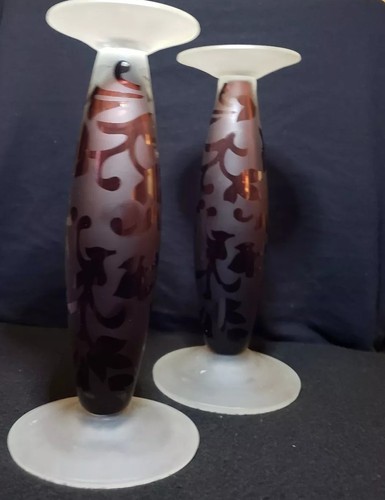 2 - VINTAGE MID CENTURY CANDLE HOLDERS