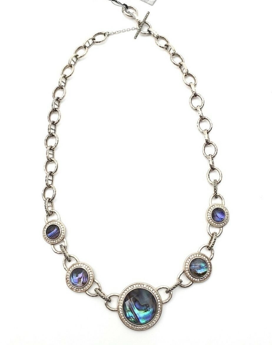 Judith Jack 131504 Women's Silver/Swarovski Chain Statement Necklace