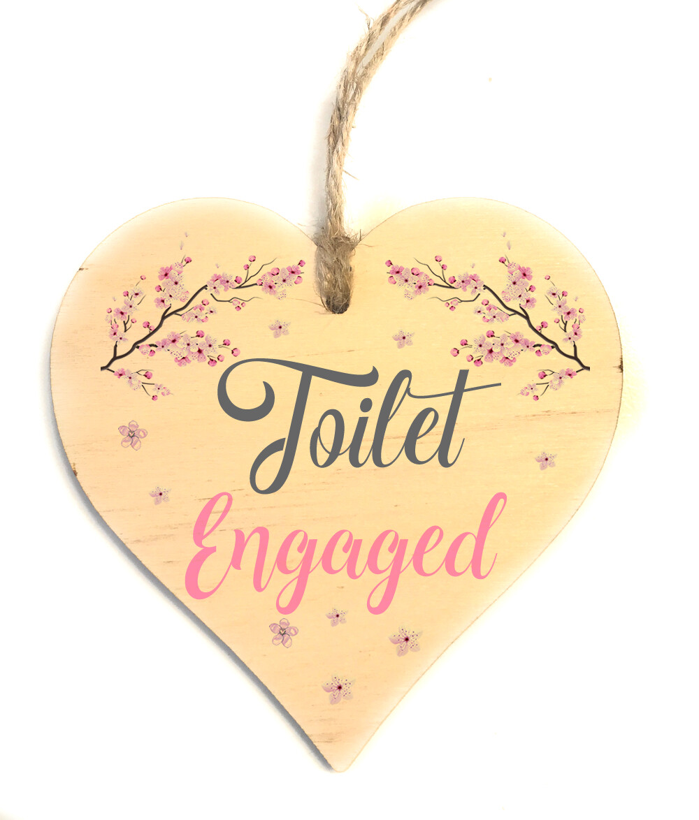 Toilet Engaged Vacant Double Sided Wooden Hanging Door Sign Decorative Plaque 5060524442507 eBay
