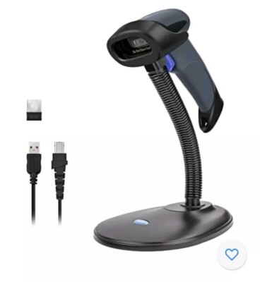 NETUM NT-M8 Wireless 2D QR Barcode Scanner w/Stand, Bluetooth, 2.4GHz, USB 2.0
