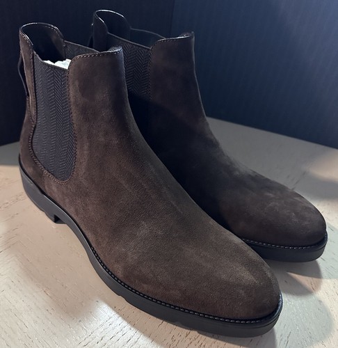 ERMENEGILDO ZEGNA $850 ERMENEGILDO ZEGNA SUEDE LIGHT WEIGHT BOOTS SHOES DK BROWN 12 US