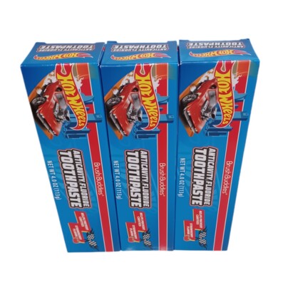 Hot Wheels Brush Buddies Childrens Toothbrush, New3x