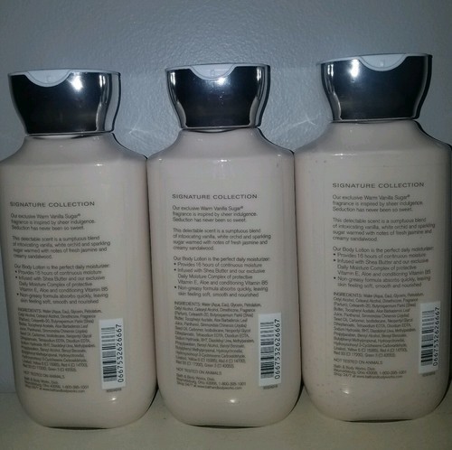 New Bath And Body Works Warm Vanilla Sugar Body Lotion Lot Of 3
