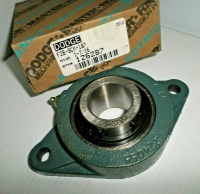  NEW IN BOX   DODGE F2B-SCM-107 1-7/16'' FLANGE BEARING F2BSCM107 126287
