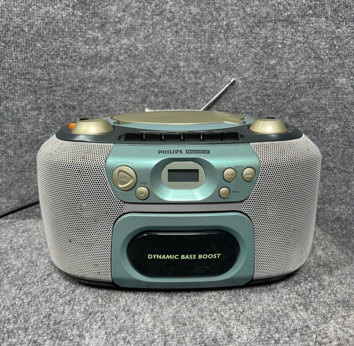 Philips Magnavox AZ1113 Portable AM/FM Cassette CD Player Boom Box