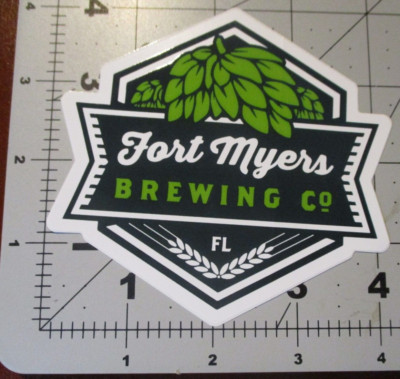 FORT MYERS BREWING florida high 5 gateway gold  STICKER decal craft beer brewery