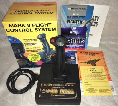 RARE Thrustmaster Mark II Flight Control System US Navy Fighter COMPLETE IN BOX!