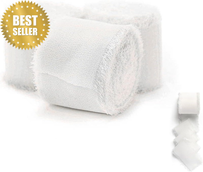 3 Rolls Chiffon Ribbon,15M (16 Yards) Total, 4Cm X 5M (1.6 in X 5 Yards) Each -