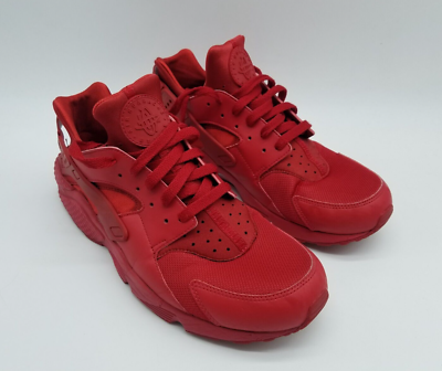Nike Air Huarache Run Men s Size 12 Running Shoes Triple Red See