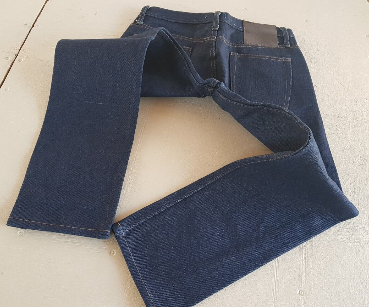 Vintage Men's UB221 Tapered 21 oz Selvedge ROW Denim Jeans size 32 x 29